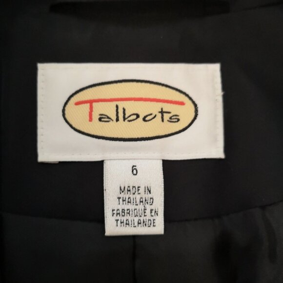 Talbots Ladies Black Fully Lined Button Closure Trench Coat - Picture 3 of 10